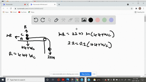 in-fig-6-34-blocks-a-and-b-have-weights-of-44-mathrmn-and-22-n-respectively-a-determine-the-minimum-weight-of-block-c-to-keep-a-from-sliding-if-mu_s-between-a-and-the-table-is-020-b-block-c-suddenly-2