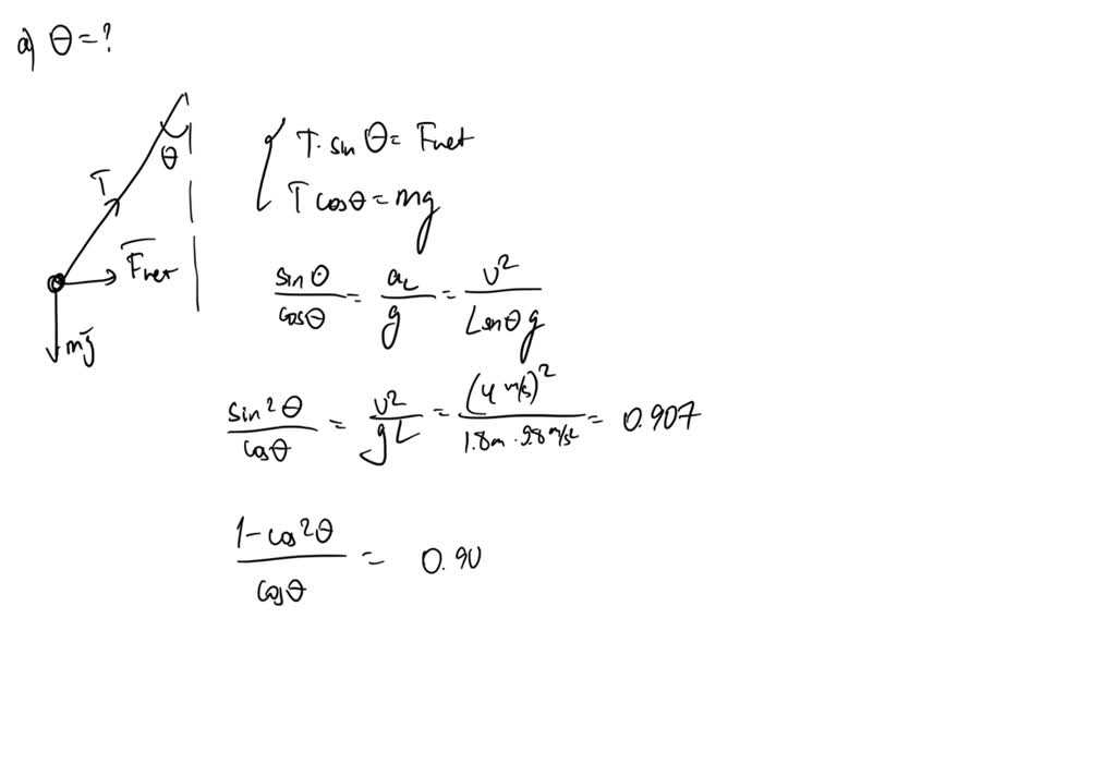 SOLVED A 450g tetherball is moving along a horizontal circular path