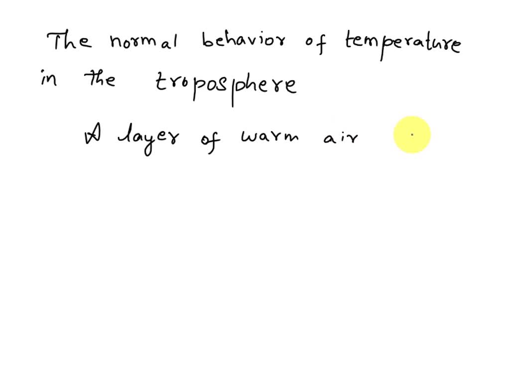SOLVED What is a temperature inversion in the atmosphere? What layers of the atmosphere do the
