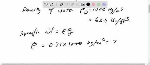 he-specific-gravity-of-ethyl-alcohol-is-079-calculate-its-specific-weigh-in-both-pounds-per-cubic-foot-and-kilonewtons-per-cubic-meter-and-mass-density