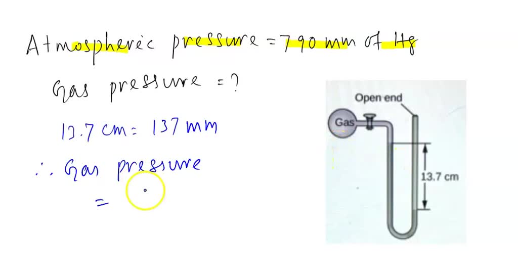 SOLVED Question 12 Consider the image of a mercury manometer below