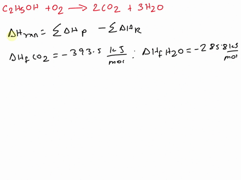 the-enthalpy-formation-of-ethanol-c2h5oh-is-2770-kjmol-29815-k-calculate-the-enthalpy-of-combustion-of-one-mole-of-ethanol-assuming-that-the-products-are-co2g-h2o-l-55153
