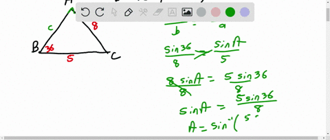 use-the-laws-of-cosines-and-sines-to-solve-the-triangle-if-two-possible-triangles-exist-solve-both-triangles-list-information-for-triangle-with-smallest-angle-a-first-draw-triangles-on-your-41024