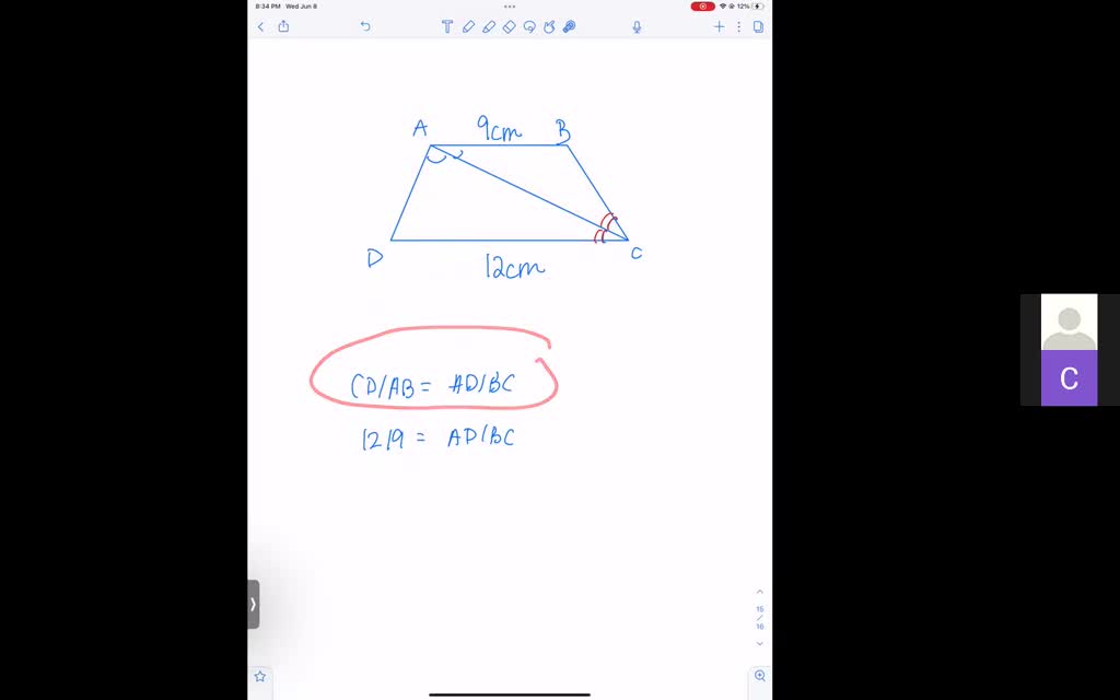 An angle bisector AC divides a trapezoid ABCD into two similar