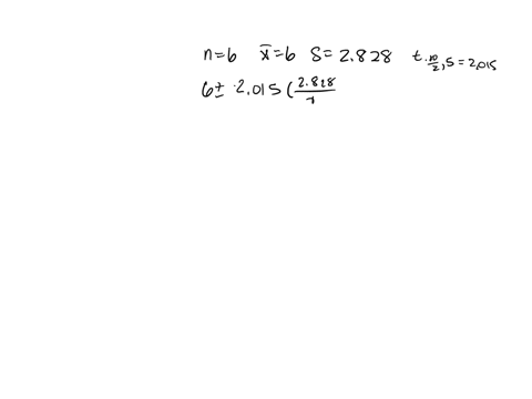 the-random-sample-shown-below-was-selected-from-a-normal-distribution-5-4-3-5-10-9-a-construct-a-90-confidence-interval-for-the-population-mean-b-assume-that-sample-mean-x-overbar-x-and-samp-37179