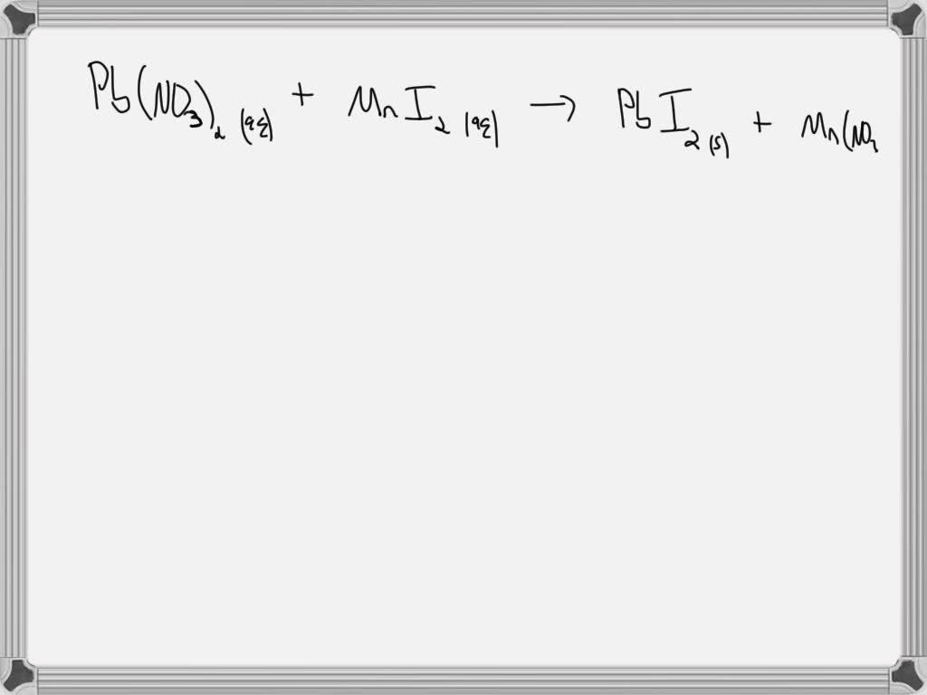 SOLVED Does a reaction occur when aqueous solutions of lead(II