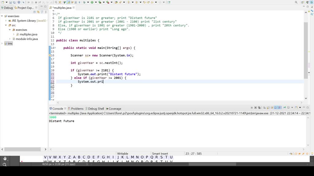 SOLVED: Write an if-else statement with multiple branches: If givenYear ...