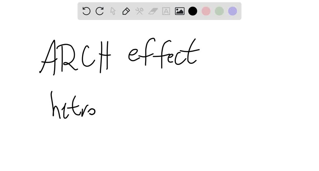 SOLVED a) What is ARCH effect? b) What can be said about the ARCH