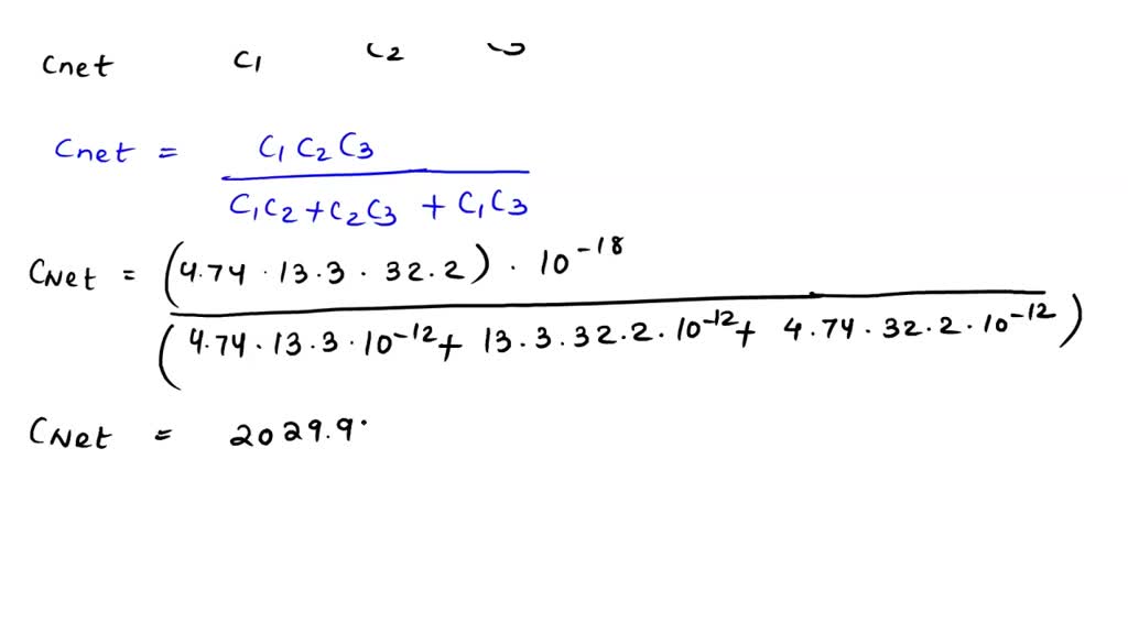 SOLVED Three capacitors with individual capacitances of 2 μF, 5 μF