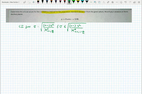 determine-the-critical-values-for-the-confidence-interval-for-the-population-standard-deviation-from-the-given-values-round-your-answers-to-three-decimal-places-n-8-and-098-28267