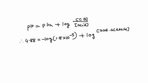 what-molar-ratio-of-acetic-acid-to-sodium-acetate-is-required-to-create-a-buffer-solution-having-a-ph-of-488-at-25-97129