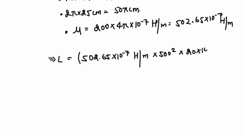 the-mean-diameter-of-a-steel-ring-is-50-cm-and-a-flux-density-of-10-wbm2-is-produced-by-a-field-intensity-of-40-atcm-if-the-area-of-cross-section-of-the-ring-is-20-cm2-and-if-a-500-turn-coil-89613