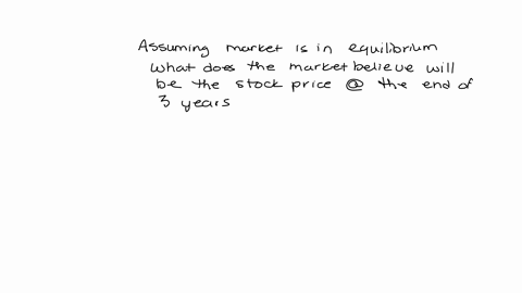 assuming-the-market-is-in-equilibrium-what-does-the-market-believes-will-be-the-stock-price-at-the-end-of-3-years-round-two-decimal-places