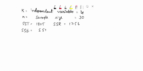 in-a-regression-analysis-involving-30-observations-the-following-estimated-regression-equation-was-obtained-176-3881-2312-7613-2714-for-this-estimated-regression-equation-sst-1805-and-ssr-17-74375