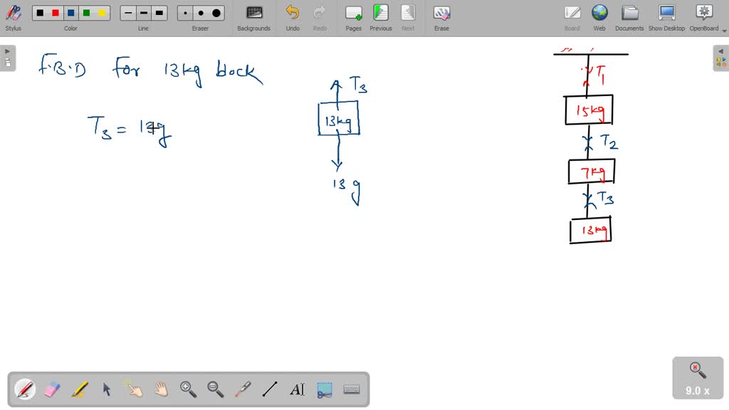 SOLVED Figure 10 shows three masses connected by wires and hung