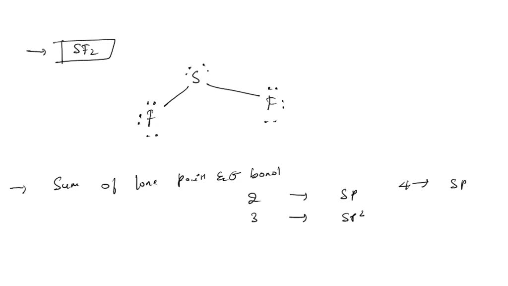 SOLVED Draw the Lewis structure of SF2, showing all lone pairs