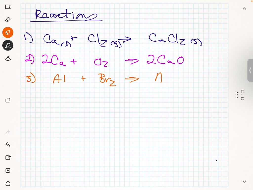 SOLVED 9 Chlorine gas reacts with sodium iodide. 10. Aluminum reacts