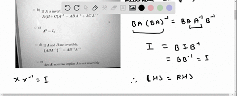 which-of-the-following-statements-is-not-generally-true-for-nxn-matrices-if-ab-is-invertible-then-ba-1-a-b-1-6-if-a-is-invertible-ab-ca-1-ab-a-1-ac-a-1-ao-in-if-a-and-bare-invertible-aba-ab-45942