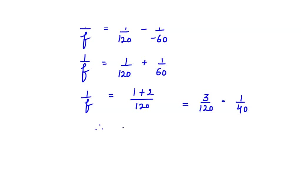 60 Cm Example SOLVED: The image of an object placed at 60 cm in front of a lens is ...