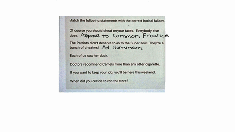 match-the-following-statements-with-the-correct-logical-fallacy-1-of-course-you-should-cheat-on-your-taxes-everybody-else-does-2-the-patriots-didnt-deserve-to-go-to-the-super-bowl-theyre-a-b-81386