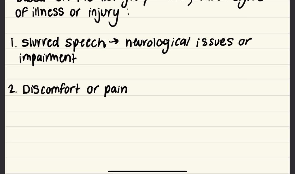 SOLVED What are some signs of a casualty's illness or injury Select