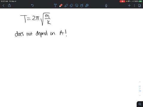 a-simple-harmonic-oscillator-oscillates-with-period-t-the-its-amplitude-is-a-if-the-amplitude-is-now-halved-to-05a-what-is-the-new-period-t2-t-t4-2t-4t-13447