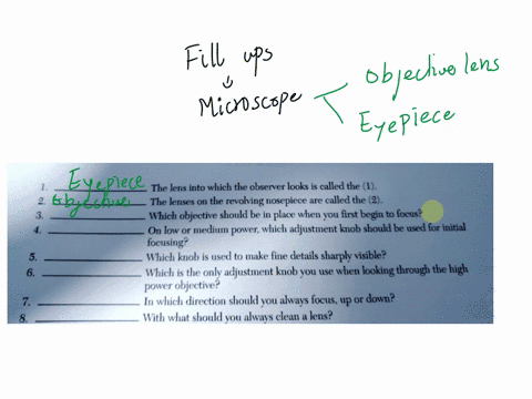 the-lens-into-which-the-observer-looks-is-called-the-1-the-lenses-on-the-revolving-nosepiece-are-called-the-2-which-objective-should-be-in-place-when-you-first-begin-to-focus-on-low-or-mediu-72258