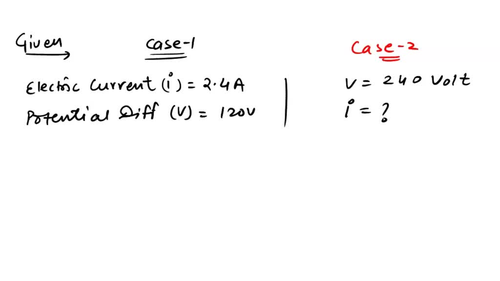 SOLVED An electric room heater draw a current of 2.4A from the 120V supply line. What current