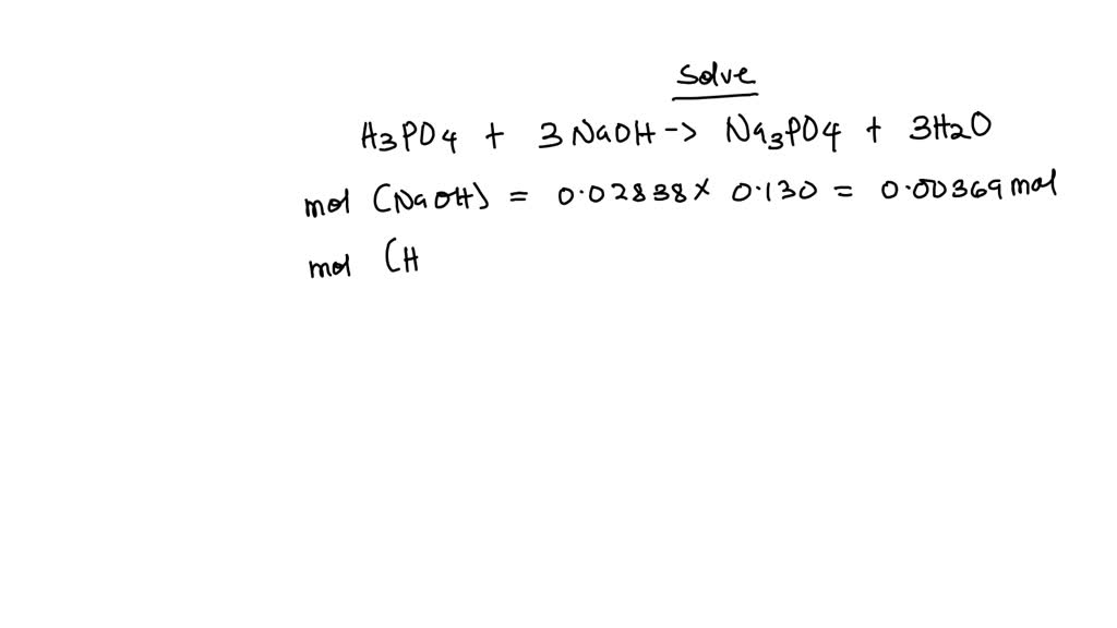 SOLVED A 26.00 mL sample of an unknown H3PO4 solution is titrated with