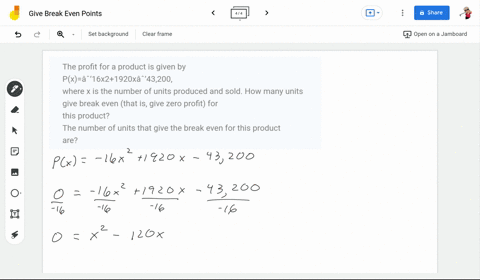 the-profit-for-a-product-is-given-by-px16x21920x43200-where-x-is-the-number-of-units-produced-and-sold-how-many-units-give-break-even-that-is-give-zero-profit-for-this-product-the-number-of-69918