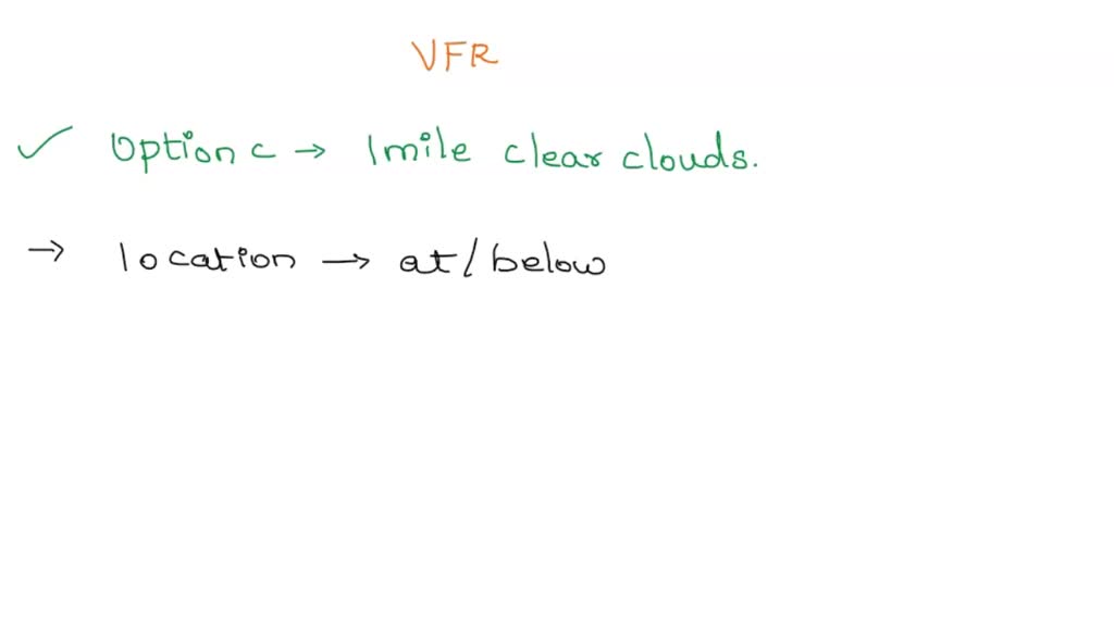 SOLVED The day VFR visibility and cloud clearance requirements to operate over the town of