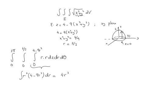 point-use-cylindrical-coordinates-to-evaluate-the-triple-integral-fil-x2-y-dv-where-e-is-the-solid-bounded-by-the-circular-paraboloid-z-4-_-9-2-y-and-the-xy-plane_-34001