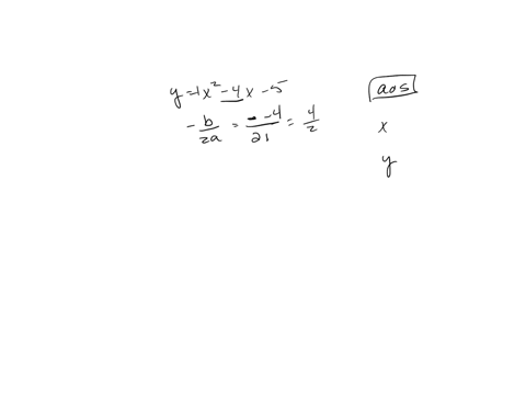 for-the-quadratic-equation-state-the-axis-of-symmetry-vertex-and-any-intercepts-y-x2-4x-5-axis-of-symmetry-vertex-x-y-y-intercept-x-y-x-intercept-x-y-smaller-x-value-x-intercept-x-y-larger-x-value-2
