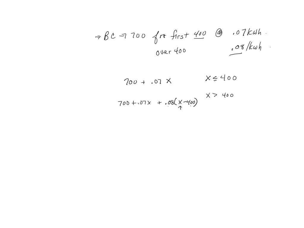 SOLVED: The table to the right shows the electricity rates charged by