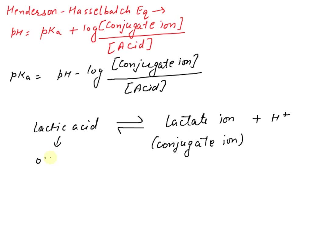 SOLVED: 10. The pH ofa solution of lactic acid and lactate is 4.30 ...