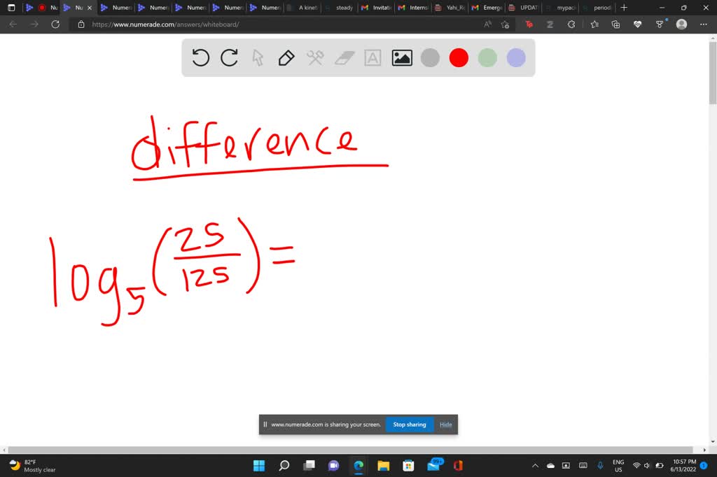 solved-the-logarithm-of-a-quotient-of-two-numbers-is-the-same-as-the