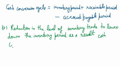what-effect-will-the-following-events-have-on-the-cash-conversion-cycle-a-higher-financing-rates-induce-the-firm-to-reduce-its-level-of-inventory-b-the-firm-obtains-a-new-line-of-credit-that-enables-i