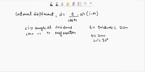 when-light-beam-passes-through-glass-block-of-n-150-it-is-shifted-laterally-5-showi-below-given-the-values-shown-on-the-figure-determine-the-shift-d-26cm-77995
