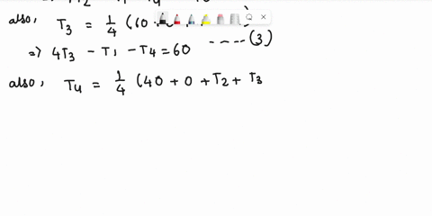 i-using-the-gauss-elimination-or-gauss-jordan-elimination-methods-determine-the-temperature-of-the-interior-nodes-hint-first-writc-down-thc-nodalcquations-using-the-finitc-difference-method-39755