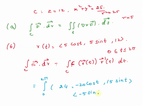 question-8-20pts-suppose-that-s-is-the-upper-cap-of-the-sphere-x2-y2-z2-169-that-lies-above-the-plane-z-12-and-suppose-that-s-has-an-upward-positive-z-orientation-also-consider-the-vector-fi-99062