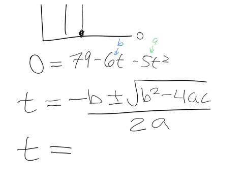 a-ball-is-thrown-from-a-height-of-79-meters-with-an-initial-downward-velocity-of-6-ms-the-balls-height-h-in-meters-after-t-seconds-is-given-by-the-following