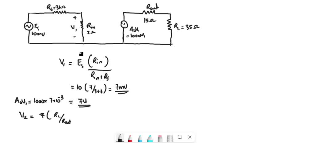 SOLVED: An amplifier has an open circuit voltage gain of 1000, an ...