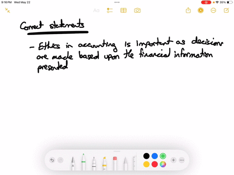 which-of-the-following-statements-is-correct-ethics-in-accounting-is-important-as-decisions-are-made-based-upon-the-financial-information-presented-accountants-have-extensive-rules-of-professional-con