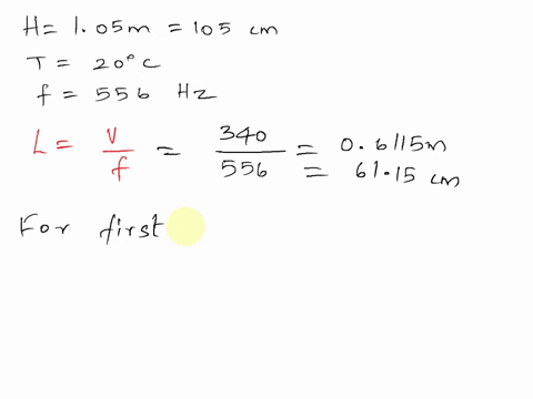 a-105-m-tall-vertical-tube-is-filled-with-20ac-water-a-tuningfork-vibrating-at-556-hz-is-held-just-over-the-top-of-the-tube-asthe-water-is-slowly-drained-from-the-bottom-at-what-water-height-05082