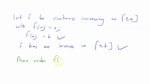 let-a0-and-let-fx-geq-0-for-0-leq-x-leq-a-be-an-increasing-function-such-that-f00-and-fab-prove-that-int_0a-fx-d-xa-b-int_0b-f-1x-d-x