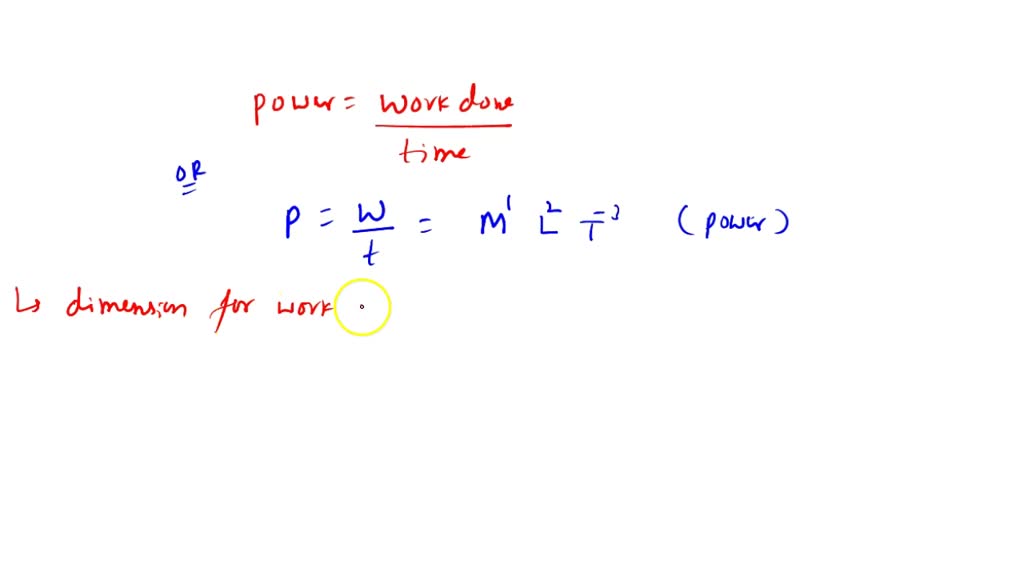 SOLVED Power Is Defined As The Rate Of Work Per Time Power Work 