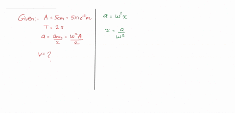 a-particle-executes-shm-with-amplitude-5-cmand-period-2-s-find-the-speed-of-the-particle-at-a-point-where-its-acceleration-is-half-the-maximum-acceleration