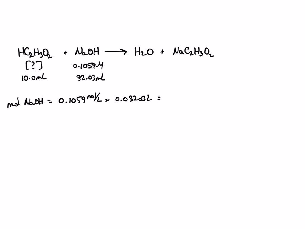 SOLVED: Suppose you are titrating vinegar, which is an acetic acid ...