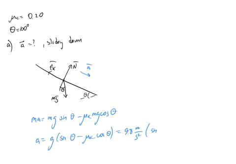 in-fig-6-54-the-coefficient-of-kinetic-friction-between-the-block-and-inclined-plane-is-020-and-an-4-76132