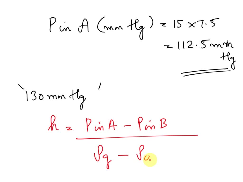 SOLVED: The Differential Mercury Manometer Of The Figure Below Is ...